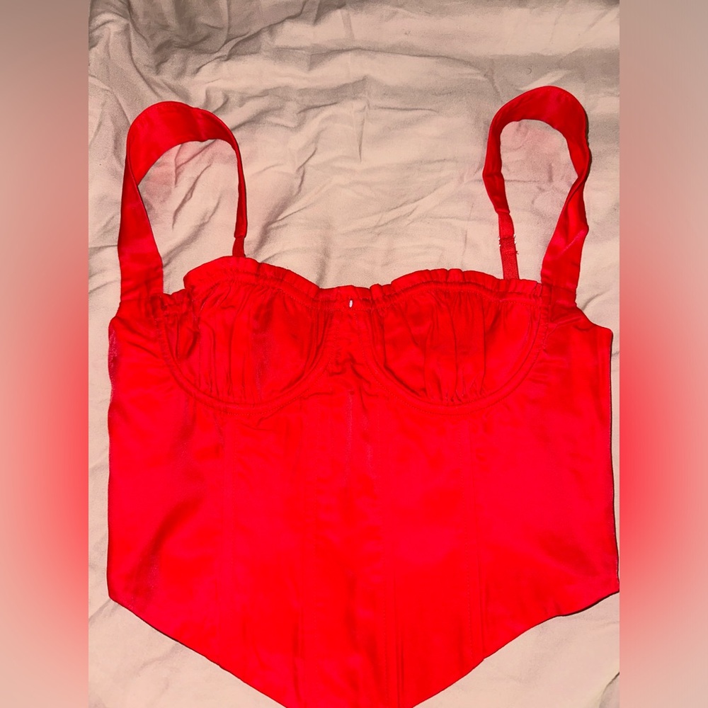 White Fox Boutique Red Crop Top